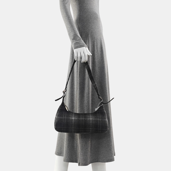 Fabric Top Handle Bag Gray