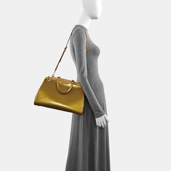 BREA MM Monogram Patent Leather Yellow
