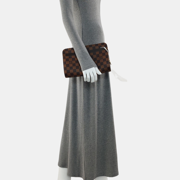 SAINT LOUIS Damier Ebene Coated Canvas Brown