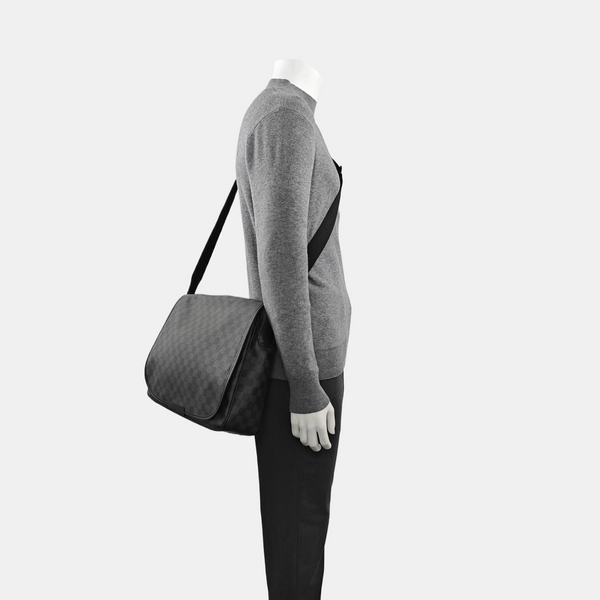 DANIEL GM Damier Graphite Coated Canvas Gray