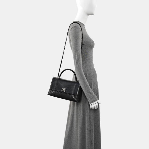 COCO HANDLE Medium Lizard Black