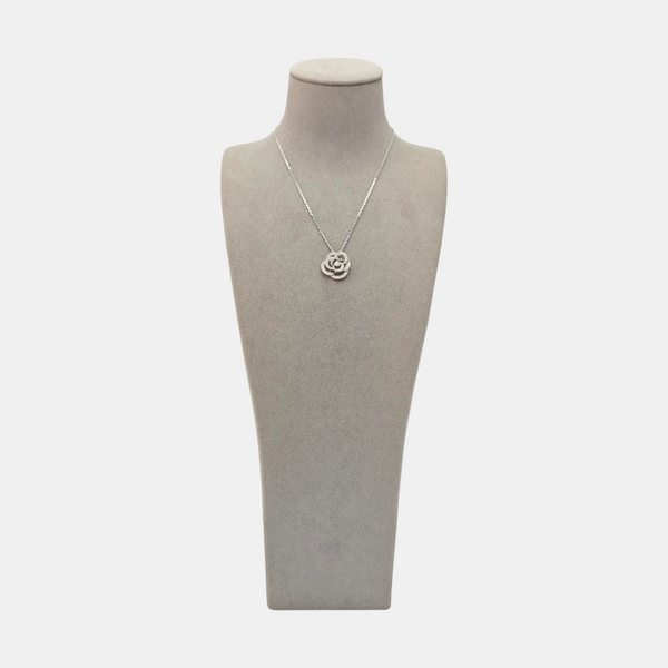 CAMÉLIA 18k White Gold Silver Necklace