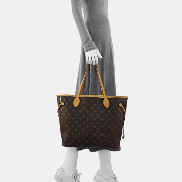 NEVERFULL MM Monogram Coated Canvas Brown