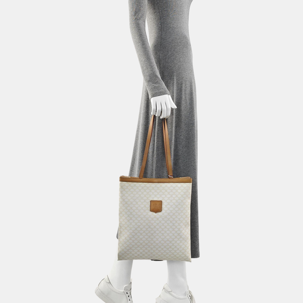 Coated Canvas Tote Bag White
