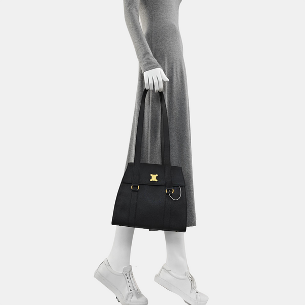 Calfskin Shoulder Bag Black