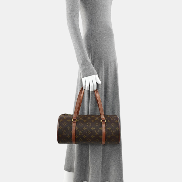 PAPILLON MM Monogram Coated Canvas Brown