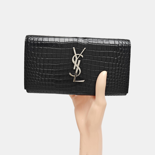KATE WOC Calfskin Black Wallet