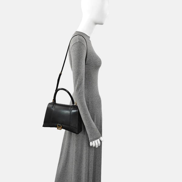 Hourglass Small Calfskin Black
