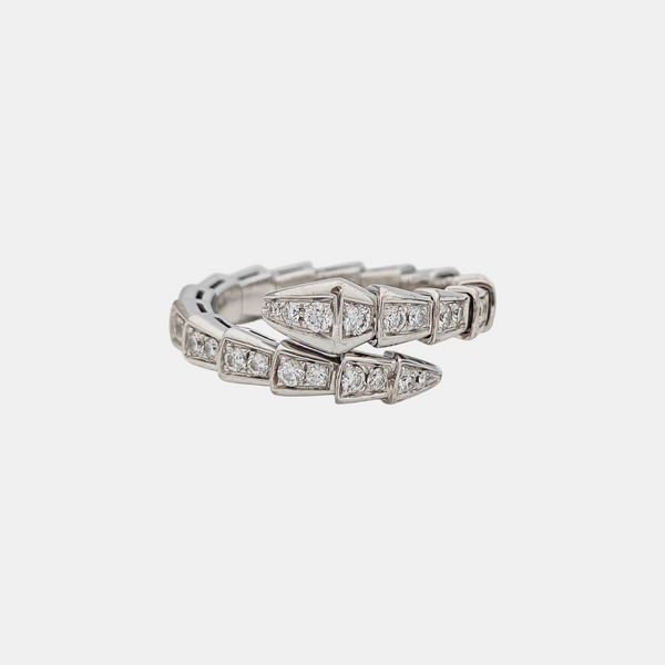 SERPENTI 18k White Gold Silver Ring EU 53