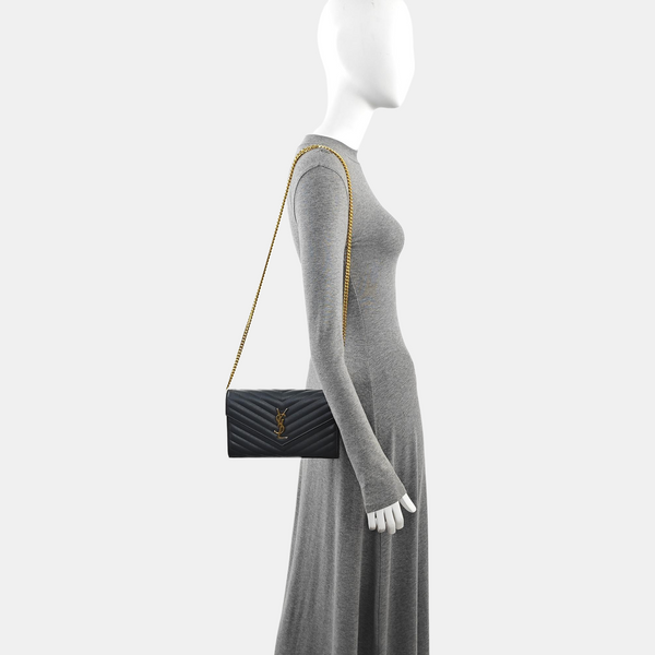 MONOGRAM Medium Chevron Calfskin Gray