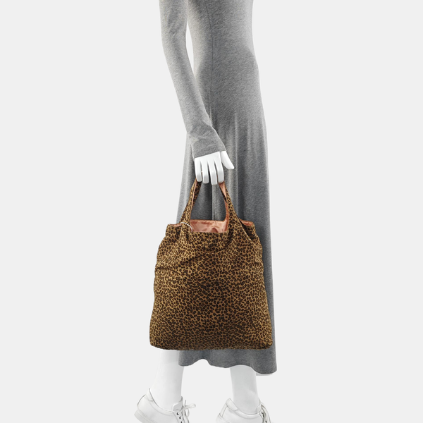 Nylon Tote Bag Brown