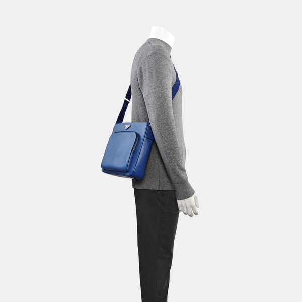Saffiano Calfskin Tote Bag Blue