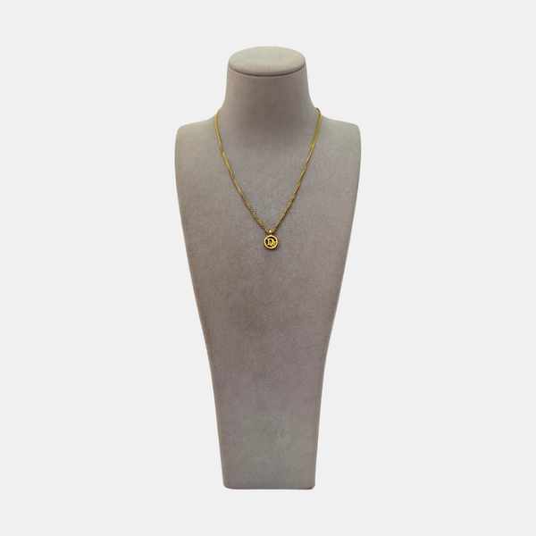 Dior Oblique Metal Gold Necklace