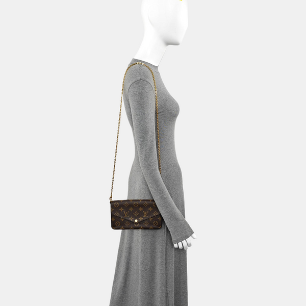FÉLICIE Monogram Coated Canvas Brown