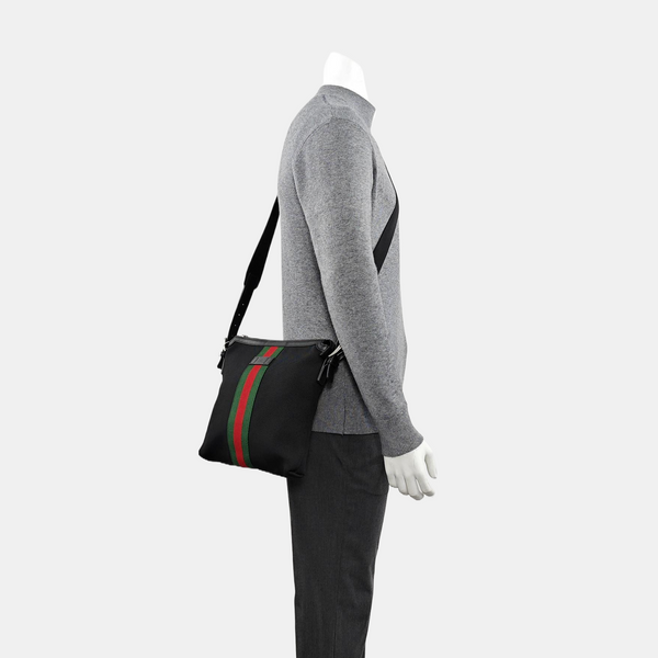 Fabric Shoulder Bag Black