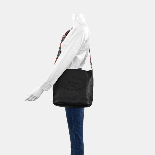 Calfskin Shoulder Bag Black