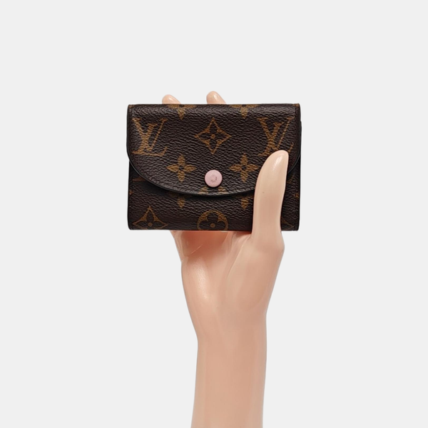 ROSALIE Monogram Coated Canvas Brown Card Holder