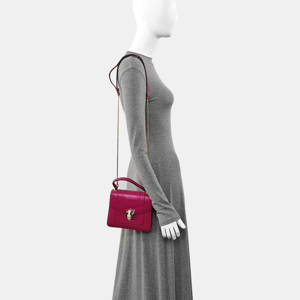 SERPENTI FOREVER Small Calfskin Red