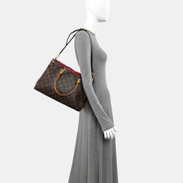PALLAS MM Monogram Coated Canvas Brown