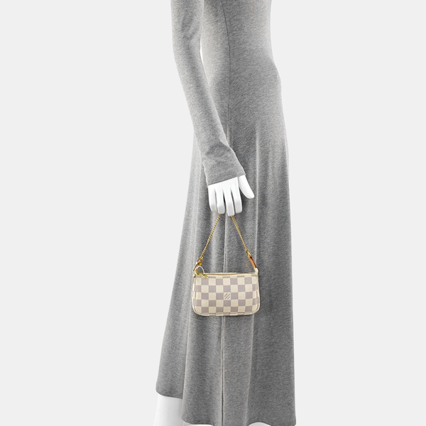 ACCESSOIRES Mini Damier Azur Coated Canvas White