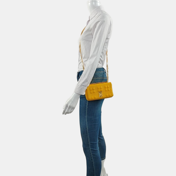 Lola Mini Quilted Lambskin Yellow