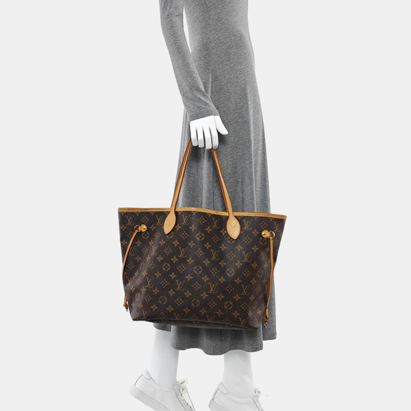 NEVERFULL MM Monogram Coated Canvas Brown