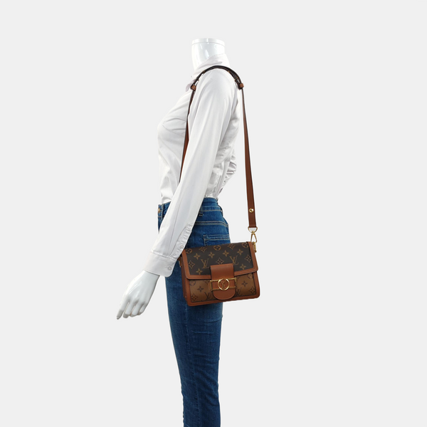 DAUPHINE Mini Monogram Coated Canvas Brown