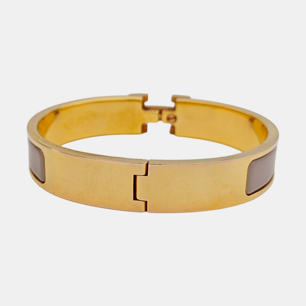 Clic H Metal Gold Bangle