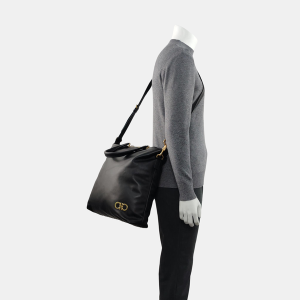 Calfskin Crossbody Bag Black