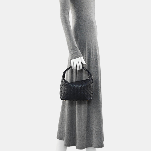 Calfskin Top Handle Bag Black