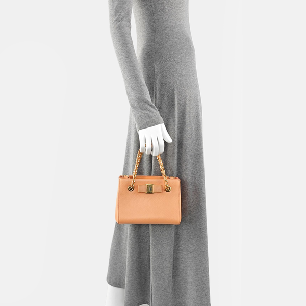 Calfskin Top Handle Bag Pink