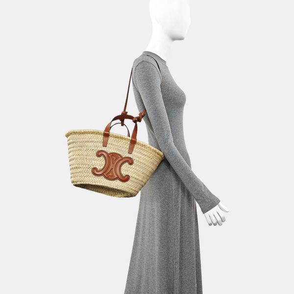 Straw Shoulder Bag Beige