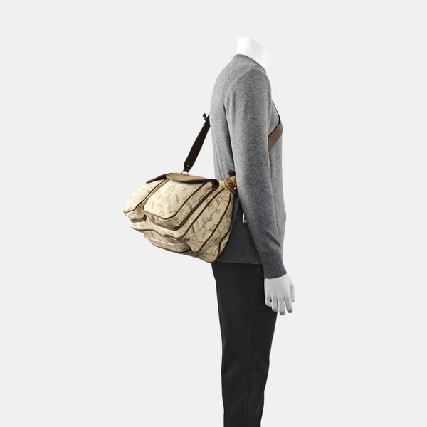 Monogram Canvas Shoulder Bag Beige