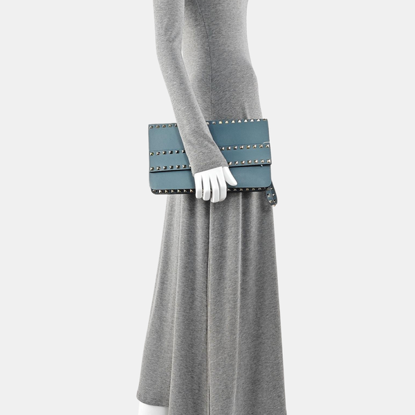 Rockstud Calfskin Blue