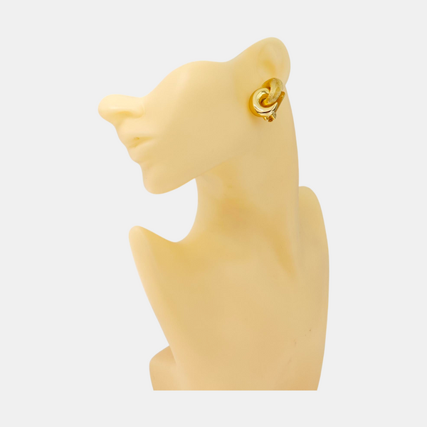 Metal Gold Clip On Earrings