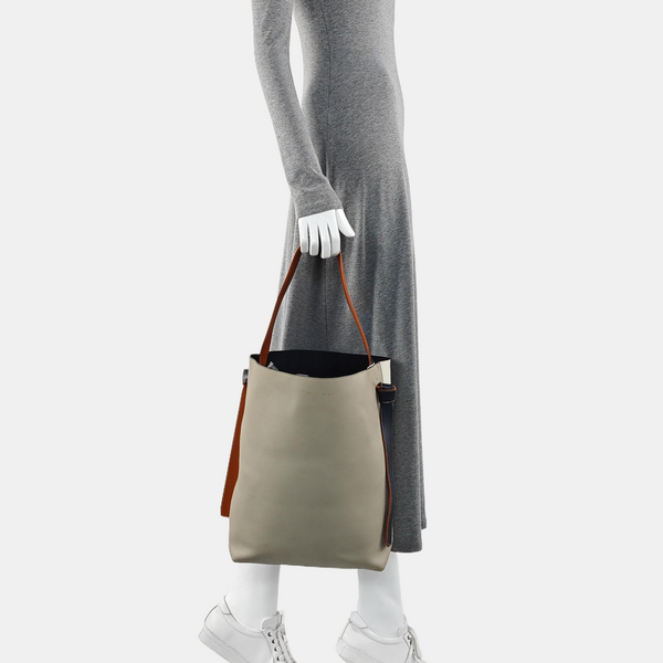 TWISTED CABAS Small Calfskin Gray