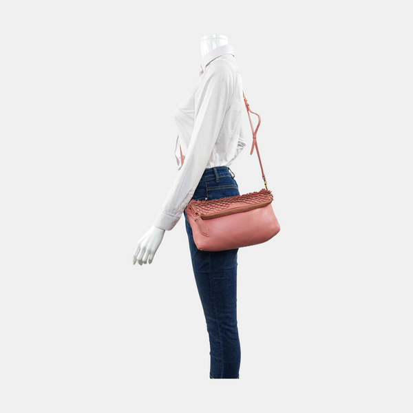 Calfskin Crossbody Bag Pink