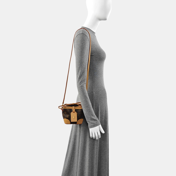 NOÉ Mini Monogram Coated Canvas Brown