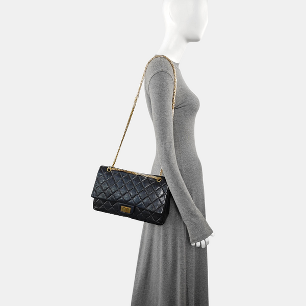2.55 227 Quilted Calfskin Black