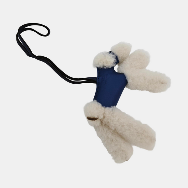 Leather Bag Charm White