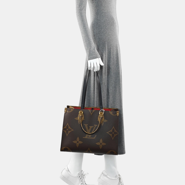 ONTHEGO MM Monogram Coated Canvas Brown