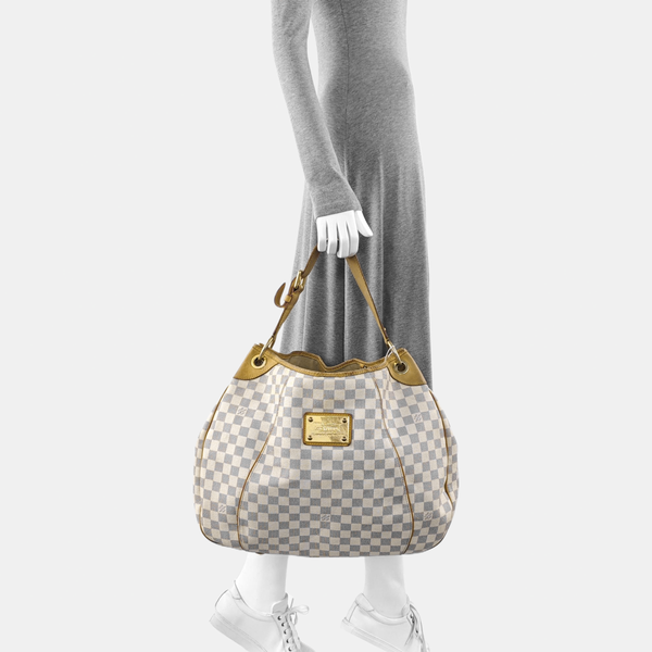 GALLIERA GM Damier Azur Coated Canvas White