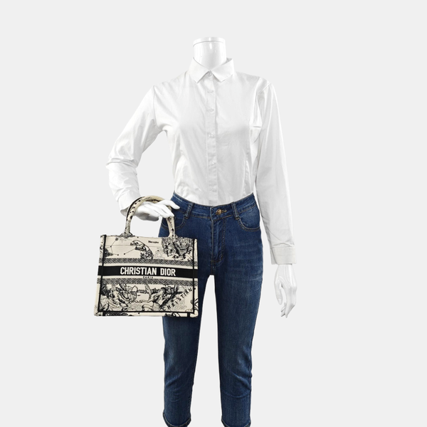 Authenticated pre-owned Book Tote Small Canvas White - Tote Bag at Looply