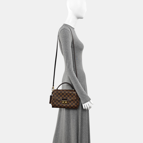CROISETTE Damier Ebene Coated Canvas Brown