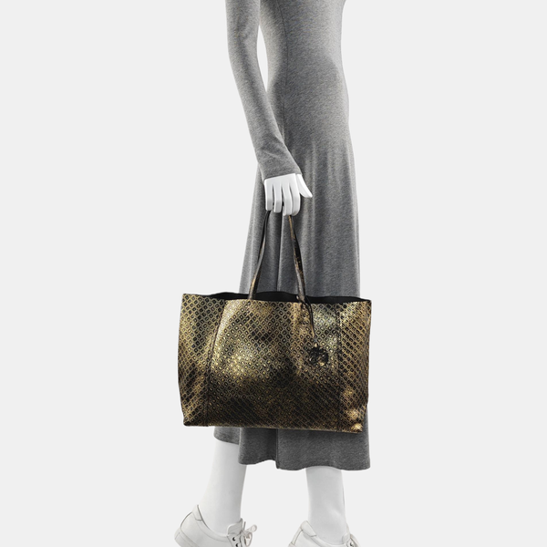 Calfskin Tote Bag Gold