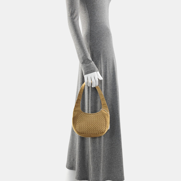 Fabric Top Handle Bag Beige