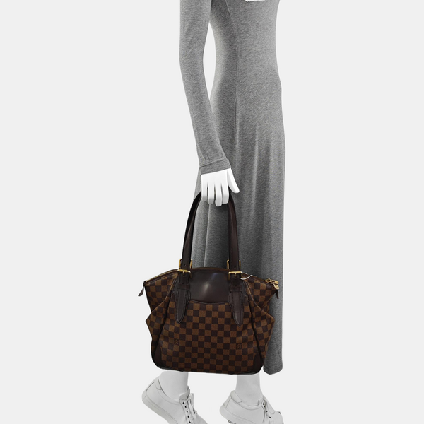 VERONA MM Damier Ebene Coated Canvas Brown