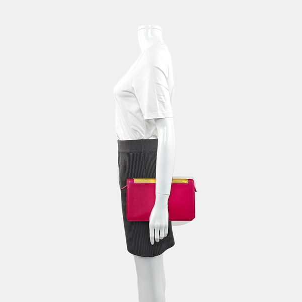 Calfskin Clutch Red