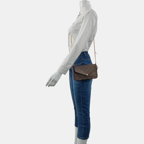 FÉLICIE Monogram Coated Canvas Brown