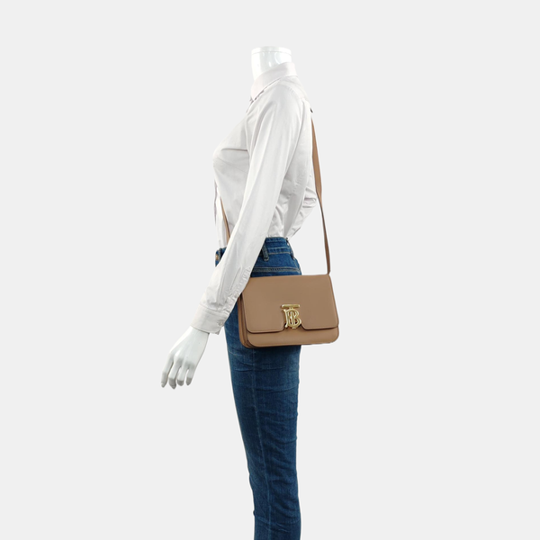 TB Small Calfskin Beige